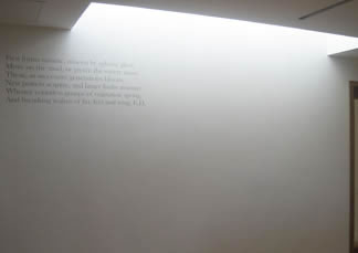 text lit by skylight